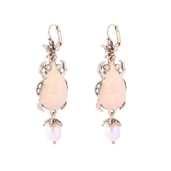 Glam Beetle Earrings - Picture 2 of 6